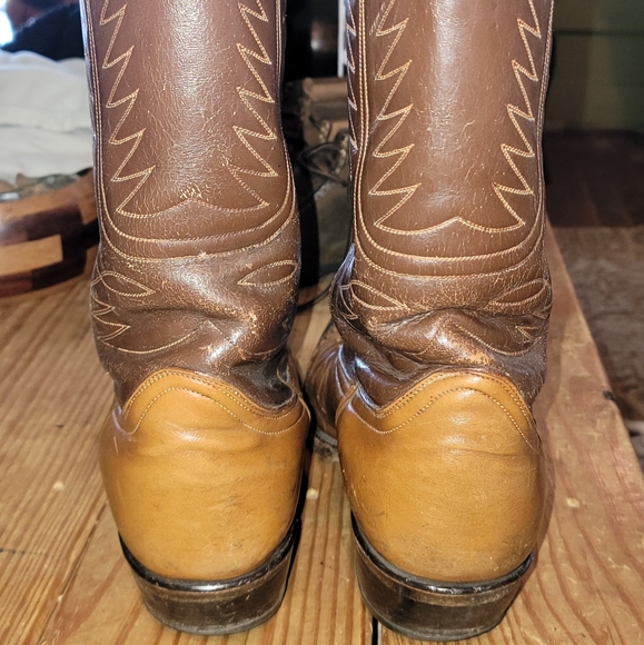 Tony Lama Gold Label Wingtip Cowboy Boots 8D - Picture 3 of 6